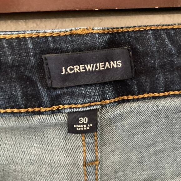 J. Crew Dark Wash Curvy Toothpick Raw Hem Jeans - Denim - 30 - Picture 8 of 12